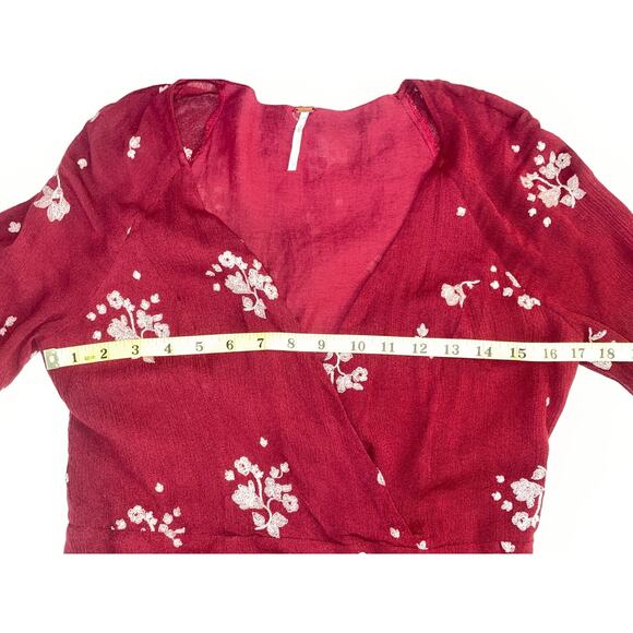 Free People Jasmine Embroidered Kimono Dress - Size 12 - Picture 8 of 11